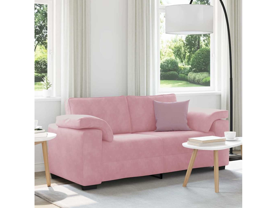 Vidaxl Sofá-luvas 180x77x82 Cm Veludo Rosa