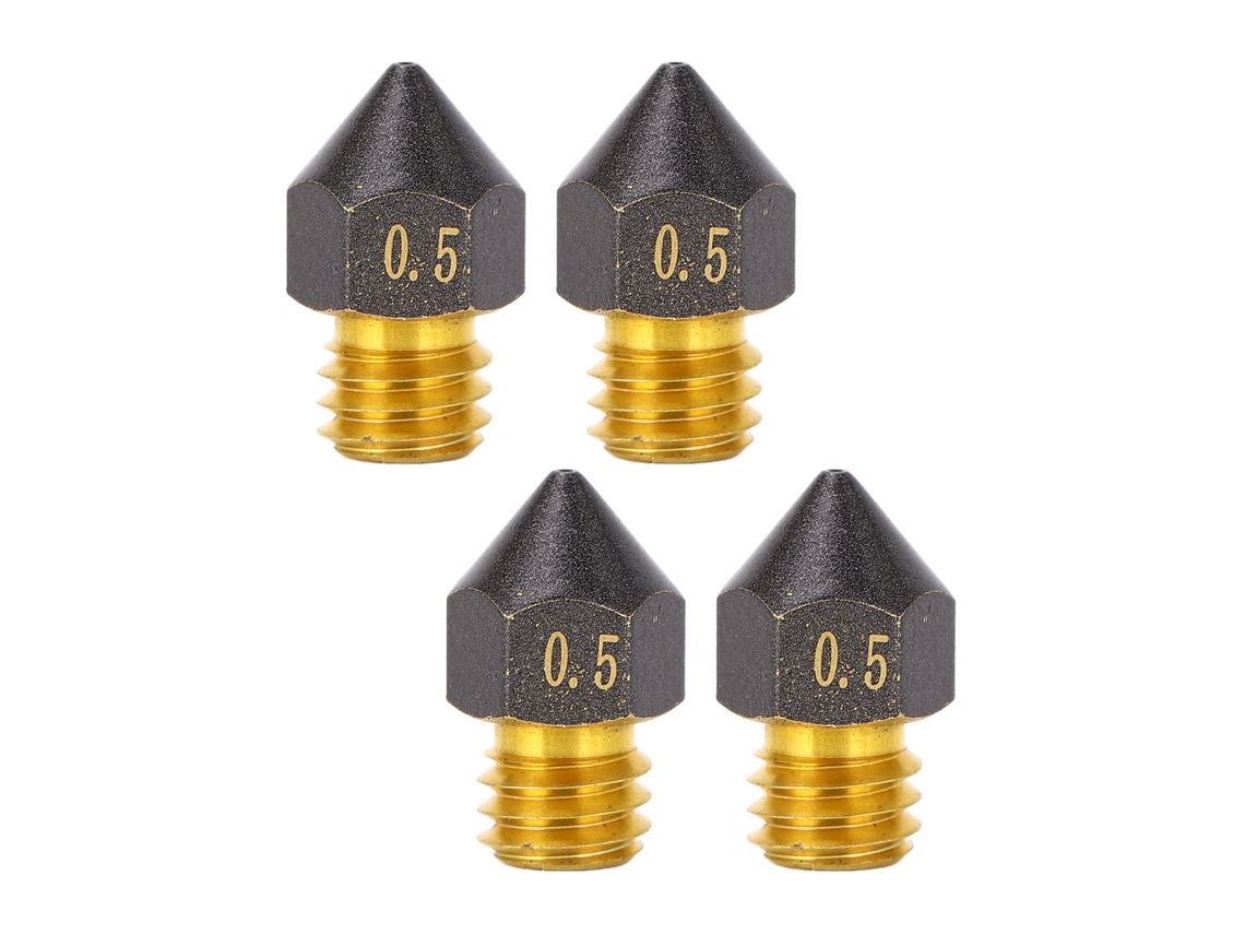 Peças De Bicos 3d De Latão Revestidos Com Ptfe 0.5mm Para Extruder De Impressão 3d Ender-3 Pro