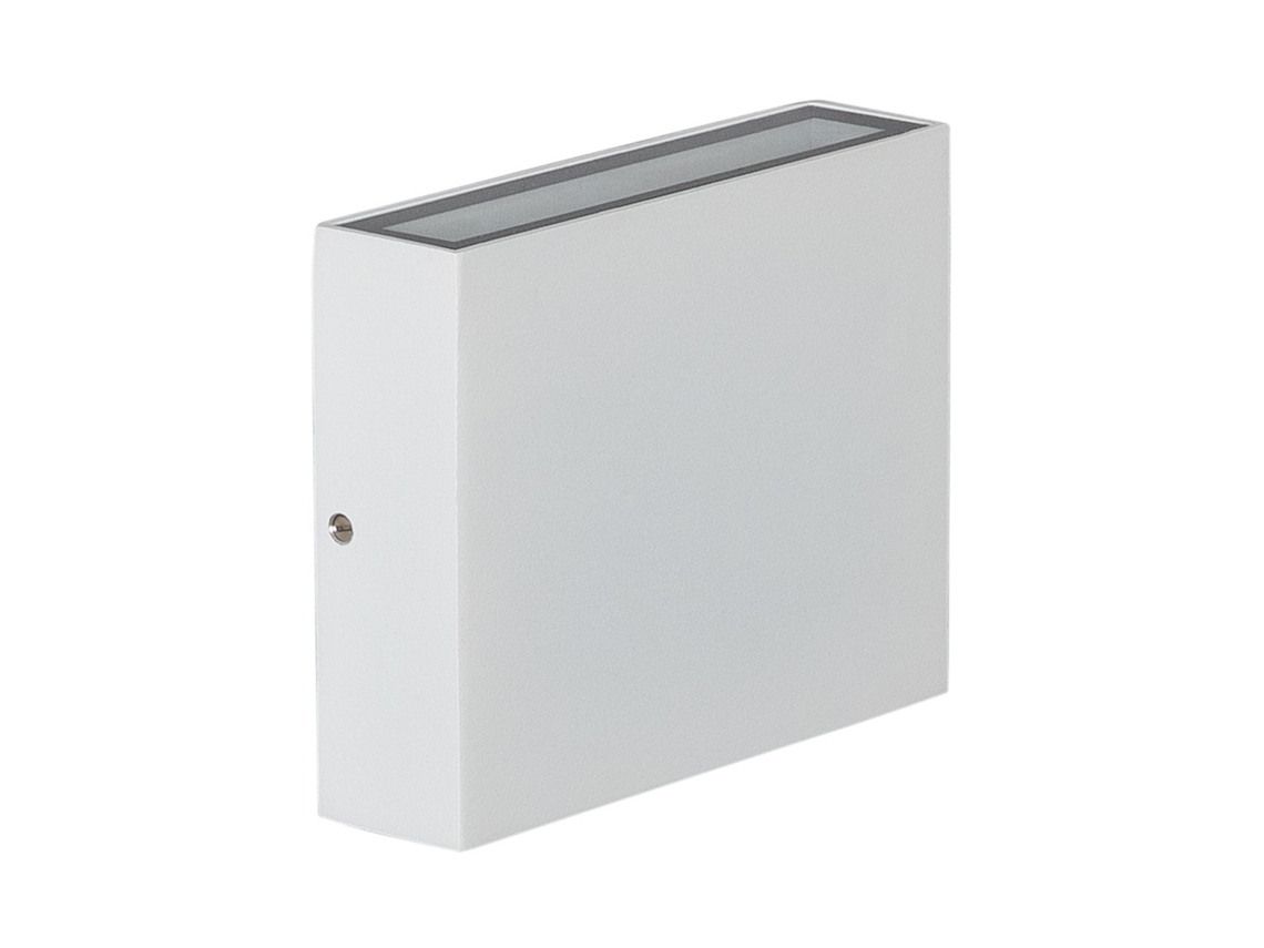 Aplique De Parede Exterior Led 6w Cct Iluminação Dupla Face Quadrada Luming Ii Branco