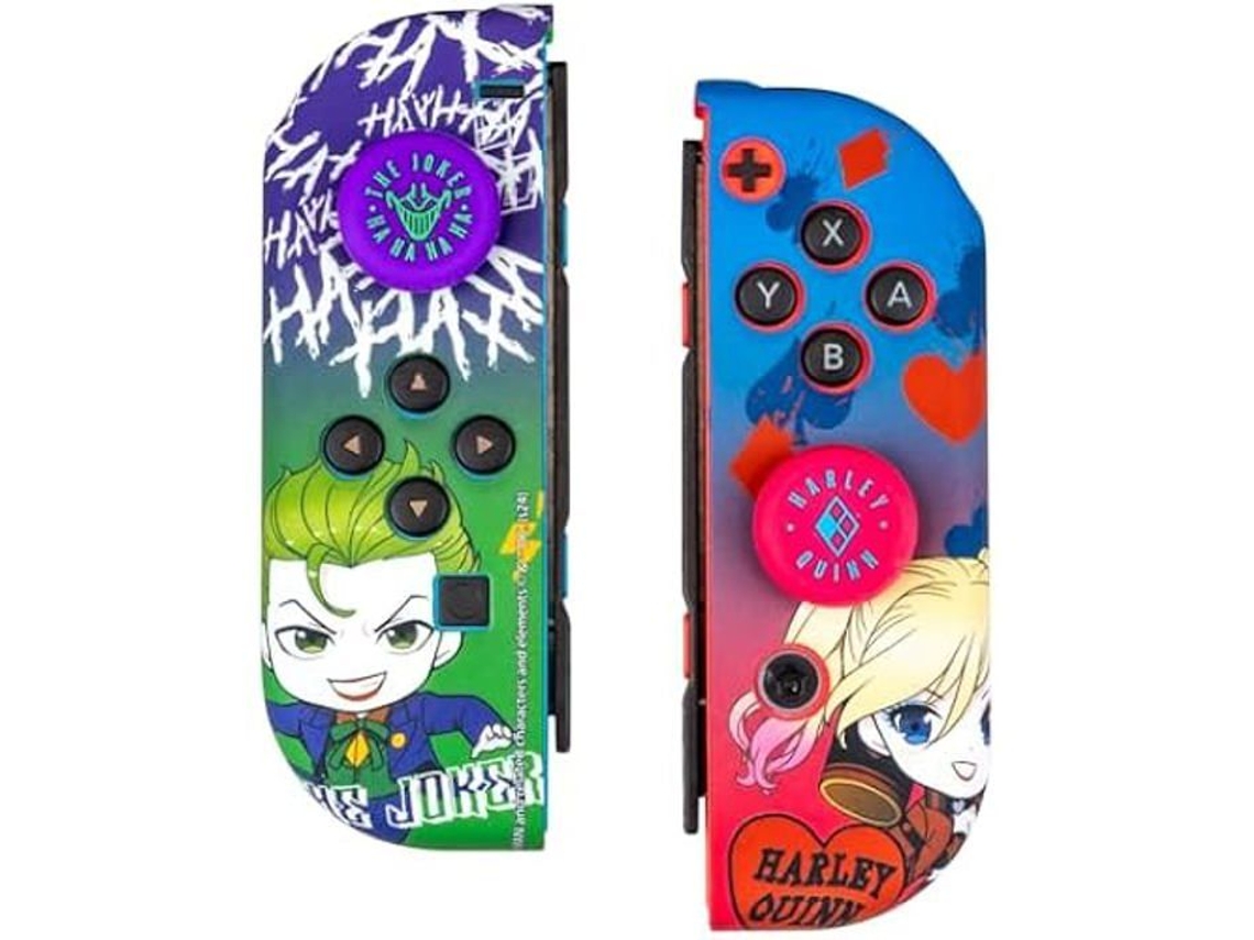 Frtec Combo Pack Switch Joker e Harley Quinn, Compatível com Switch e Oled, Punho Protetor, Personalização, Fácil de BRILVIBERA
