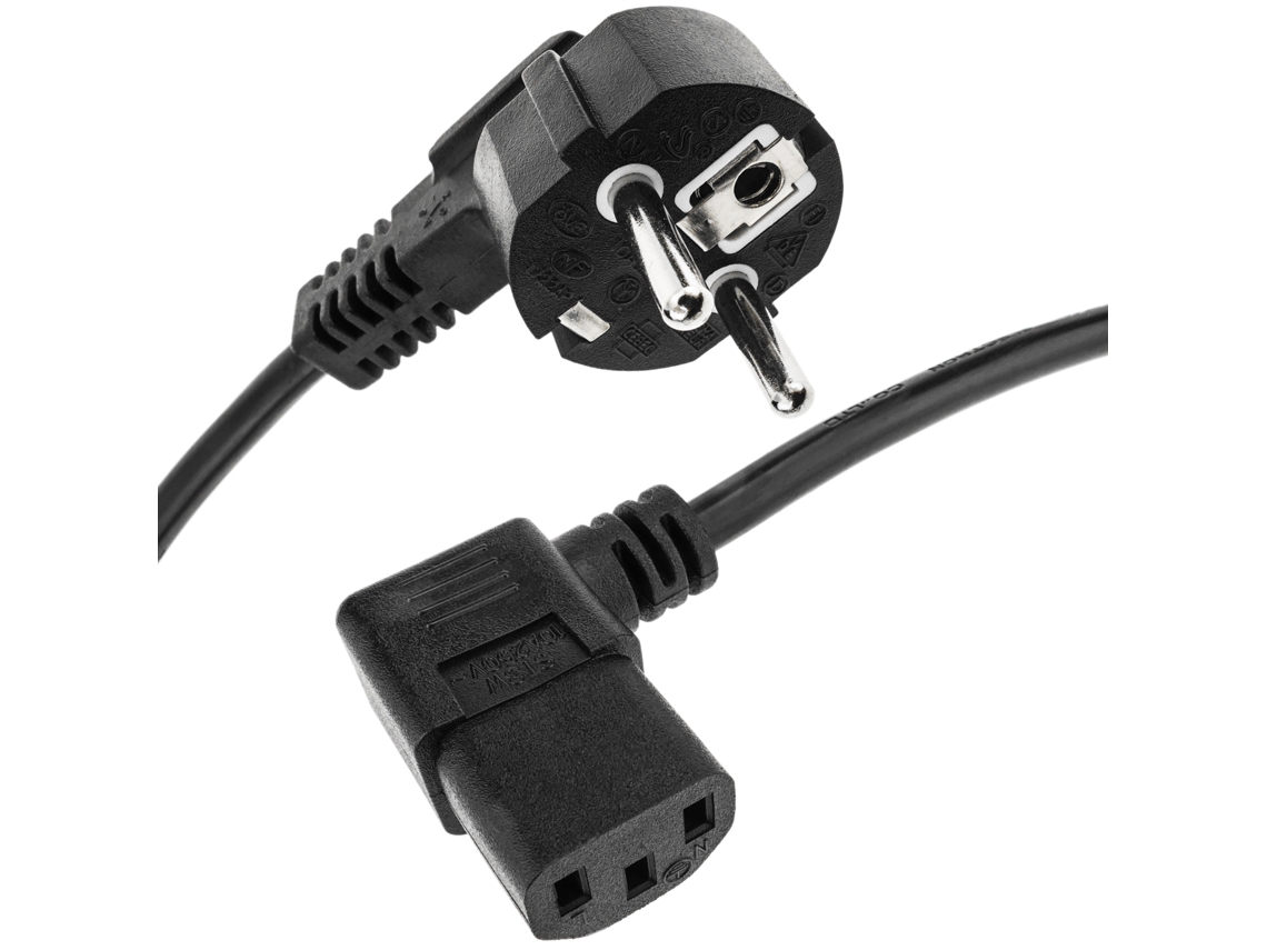 Cabo de Energia Eltrica Iec-60320 C13 Inclinado para Macho Schuko 3 M