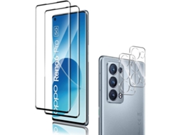 Conjunto de Protectores de Lente Traseira Membrana Arranhões para Oppo Reno 6 Pro 5G HONGWE. Vidro Temperado (2un)