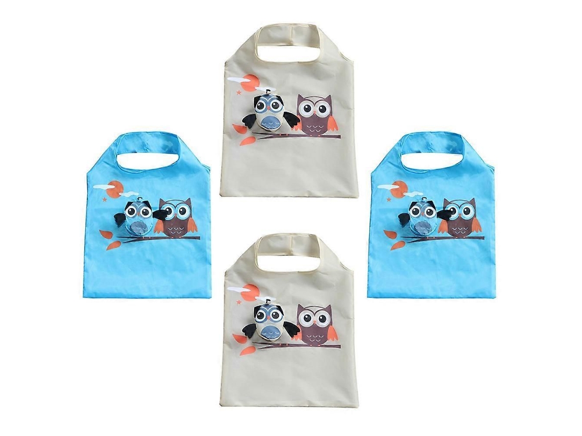 Sacolas de Compras de Poliéster, Portáteis e Dobráveis, em Cores Sortidas, para Uso Diário, com Grande Capacidade . GOKOCO (pacote com 4 Unidades)