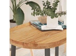 Vidaxl Tampo De Mesa 100x50x4 Cm Carvalho Maciça Oval Castanho-claro