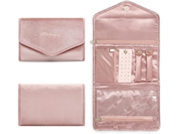 Bolsa De Viagem Para Joias - Organizador Portátil De Acessórios - Rosa