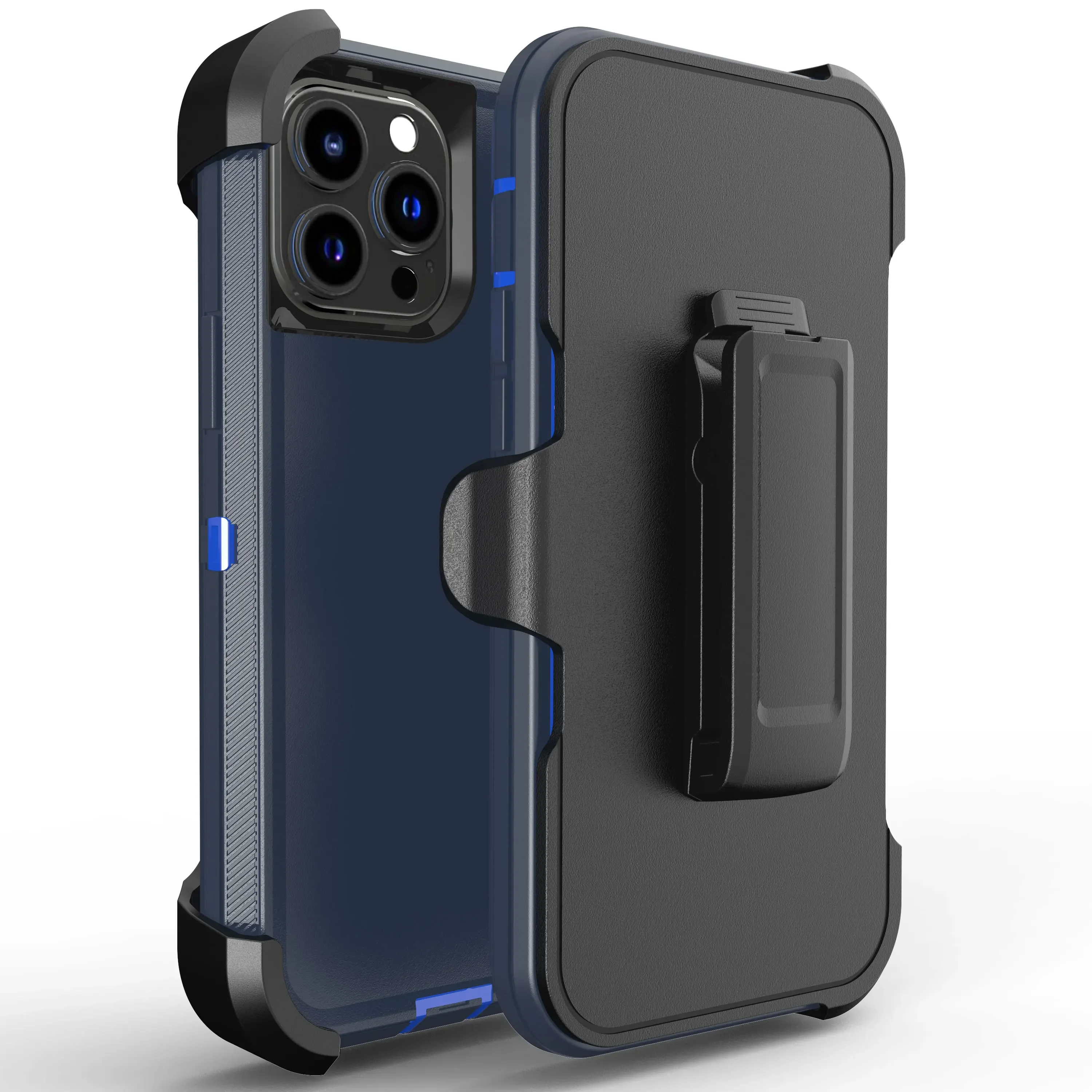 (azul Escuro, Iphone 14 Pro Max) Capa Para Celular, Estrutura Macia, Com Clipe Para Alça, Capa Protetora Rígida.
