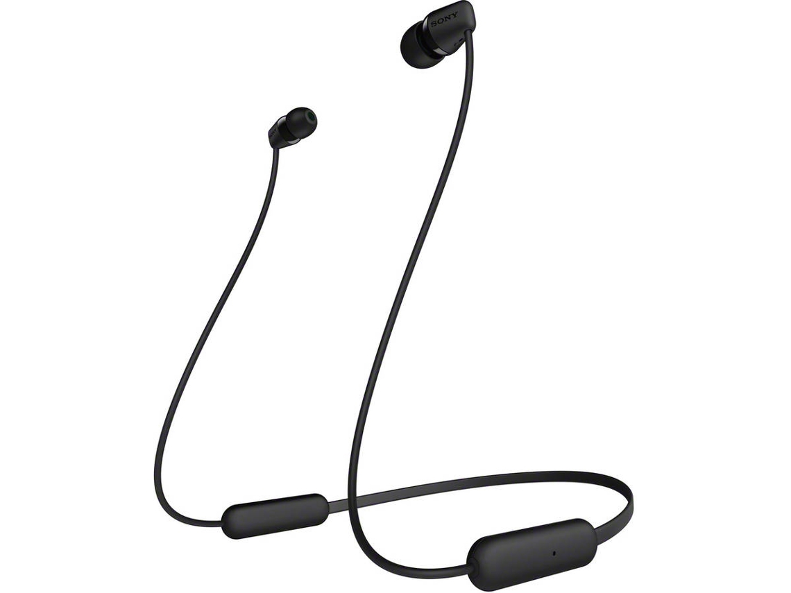 Auriculares Bluetooth SONY Wic200B (In Ear - Microfone - Preto)