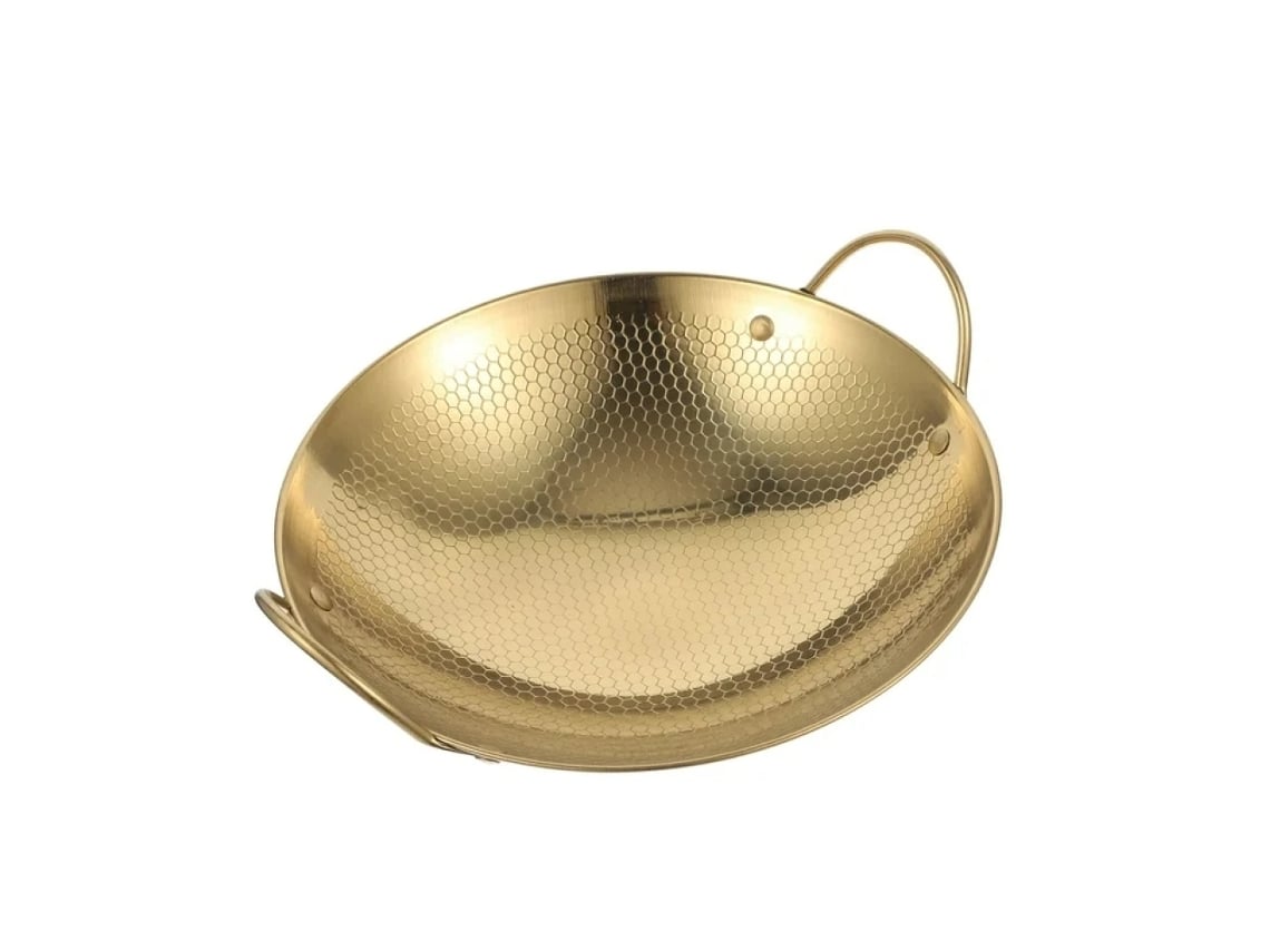 FNINIJEDE Panela De Aço Inoxidável Para Grelhar Wok Cozedor Salteador Presente Para Casa Nova Presente De Inauguração Com Placa De Indução