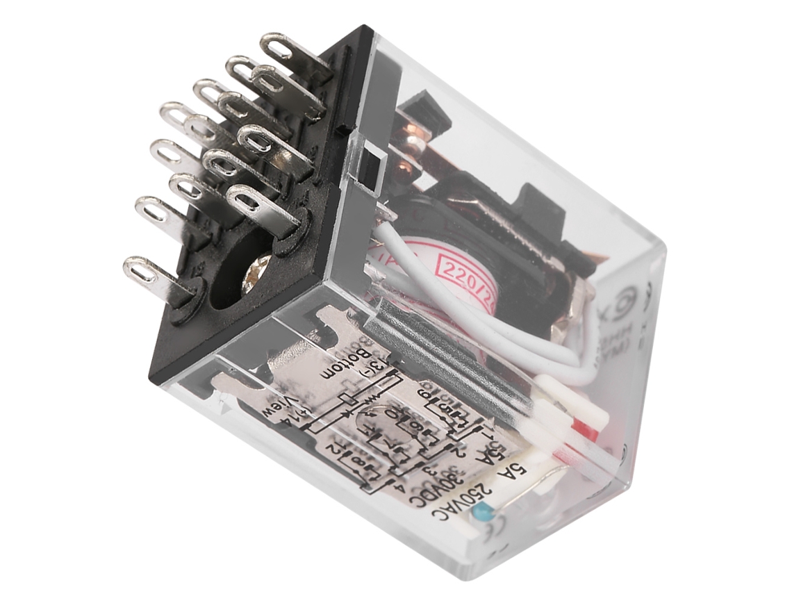 Laxiscreed Relé Intermediário De Poder Eletromagnético 14 Pinos Suporte Ac 250v/dc 30v