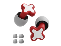 Conchas de Silicone Macias para Dormir Redução de Ruído Vermelho
