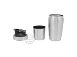 Garrafa Shaker de Aço Inox com Escala Portátil