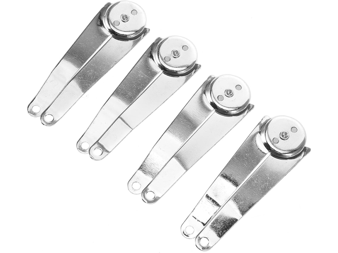 Dobradiças De Suporte Para Tampa Basculante Cromadas Healeved 4 Peças Portas Caixas Madeira, Baús, Vitrines, Armários E