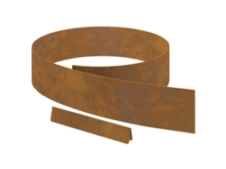 Conjunto 4 Borda Retangular Para Jardim Vidaxl Castanho Aço