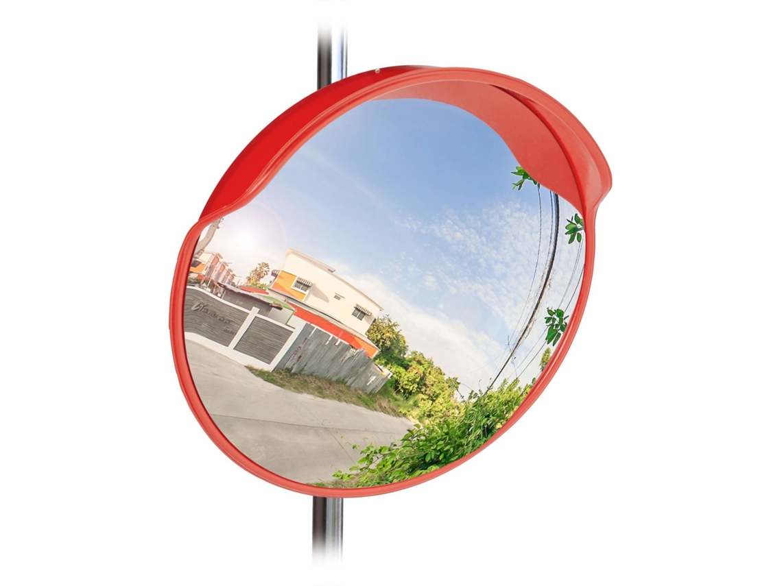 Espelho De Trânsito Panorâmico Vermelho 60 Cm