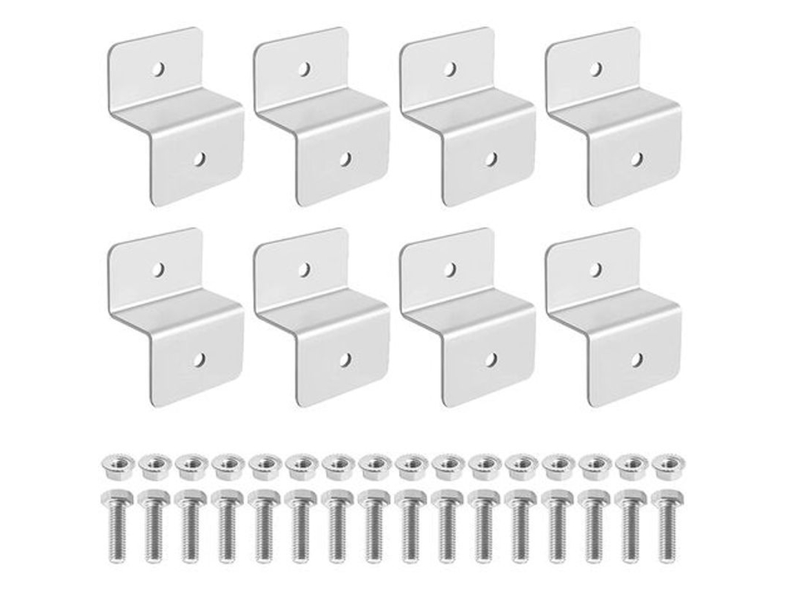 10 clips de toalha de mesa de aço inox, prateados, anti vento NOVA LINE