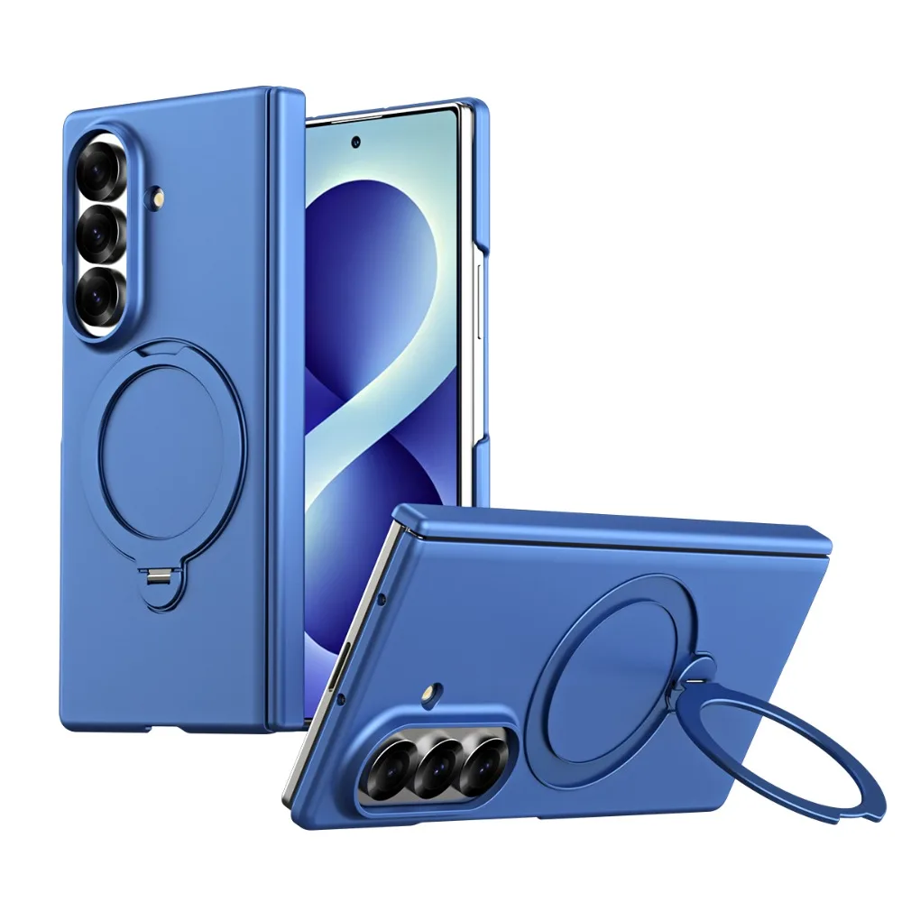 (azul, Galaxy Z Fold4) Capa Para Celular Com Suporte Magnético De Anel 360°, Compatível Com Magsafe, Capa Protetora À Prova De Choque.