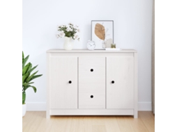 Vidaxl Aparador 100x35x74 Cm Madeira De Pinho Maciça Branco