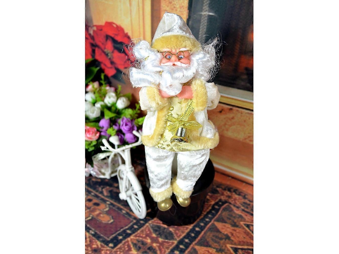 Boneco De Natal Pai Sentado Para Decoração De Mesa