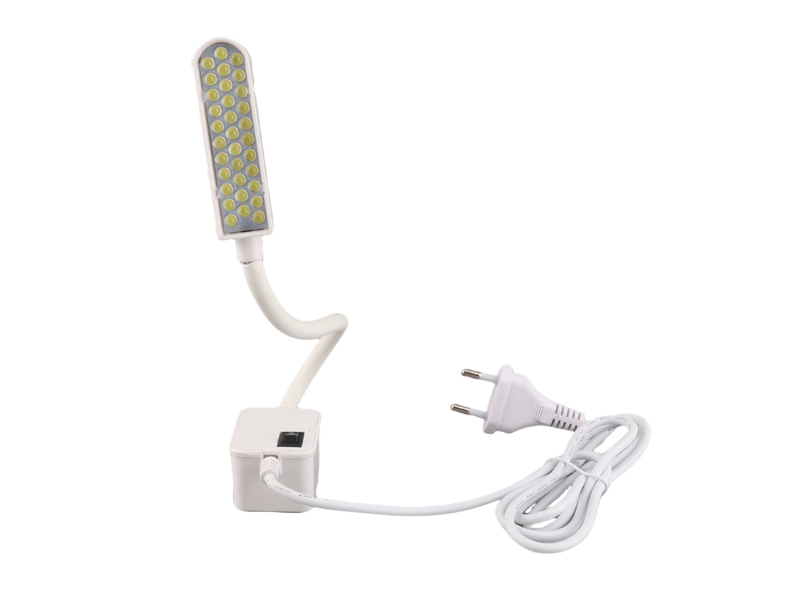Lâmpada de costura LED 33 LEDs ajustável 360° com absorção magnética 110-240V plugue EU | S/MARCA