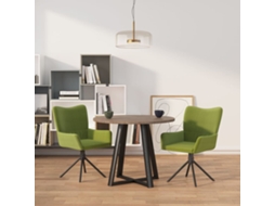 Vidaxl Cadeiras De Jantar Giratórias 2 Pcs Veludo Verde-claro