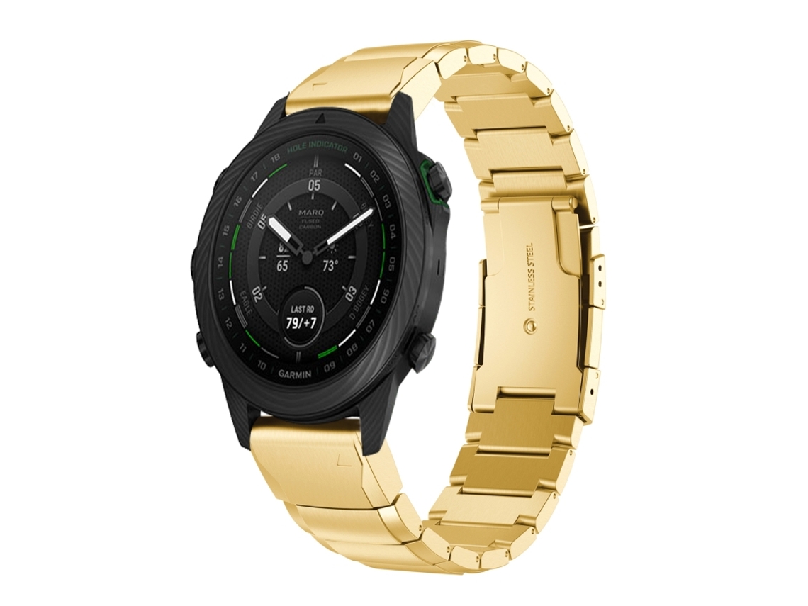Bracelete Garmin Marq Golfer Gen 2 Estampa de Casco de Tartaruga Dourado XIAOMOYU (22mm)