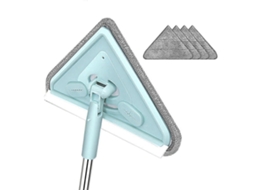 Esfregão Triangular 2024, Esfregão de Limpeza com Cabo Longo, Esfregão Triangular Multifuncional para Teto, Parede e Piso S/MARCA