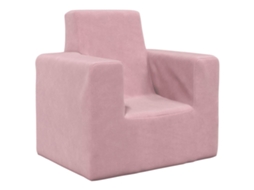 Vidaxl Sofá Infantil De Pelúcia Rosa