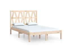 Estrutura de Cama 140x190 Cm Pinho Maciço MAISON EXCLUSIVE