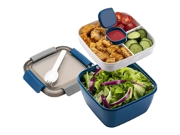Container de Salada com 3 Compartimentos | S/MARCA