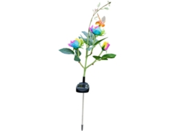 Luminária Solar Led Rosa Em Formato De Flor, Ideal Para Decoração De Jardim, Holofote Externo E Lâmp Gokoco