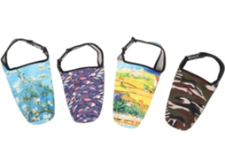 Conjunto De 4 Capas Térmicas Para Copos De Viagem, Em Neoprene Camuflado Escuro.