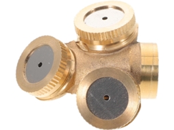 Bocal de pulverização para pneus com mangueira flexível de 3 vias e conexão de cobre para fluxo de água.