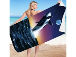 Toalhas De Praia Em Microfibra Absorvente Para Campismo, Piscina E Viagens.150*75cm Orca Hexinyigjly