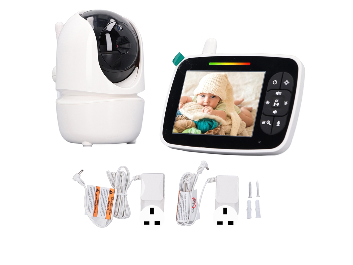 Câmera de Monitoramento para Bebê, Tela de 3,5 Polegadas, Hd, Visão Noturna, Zoom AQUAFORGE