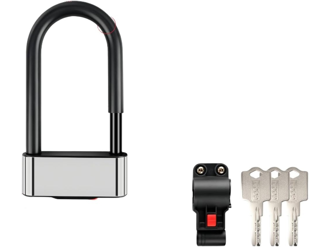 Cadeado U-lock Para Bicicleta Com Combinação E Chave Em Aço, Com Chave