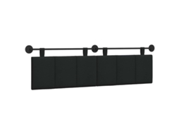 Vidaxl Cabeceira Suspensa Riscas Preto 170 X 55 X 5 Cm Tecido
