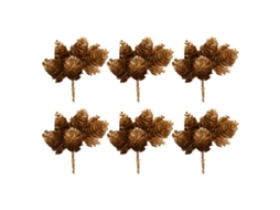 Laxiscreed Conjunto De 6 Picos De Pine Cone De Ouro Para Decoração De Natal Faça-você-mesmo