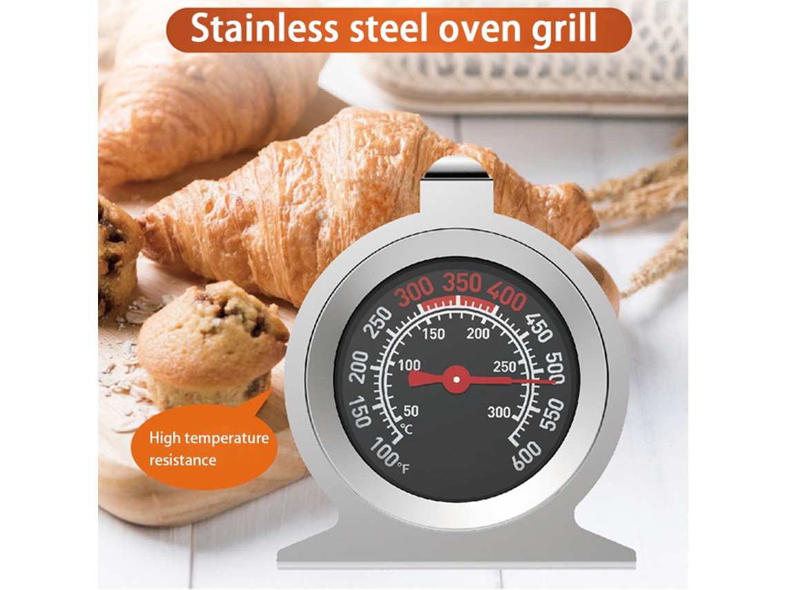 Termômetro De Forno Com Mostrador 50 300°c/100 600°f Em Aço Inoxidável Para Grelha, Utensílio Cozinha. Aquaforge