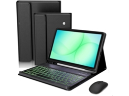 Capa Com Teclado Bluetooth Retroiluminado E Rato Para Lenovo Idea Tab 11 Polegadas Tb336fu/tb336zu Caneta Não Incluída (português-preto)