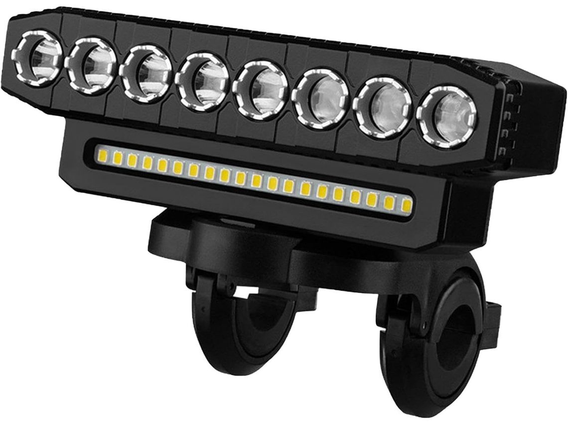 Luz De Bicicleta Recarregável, Led Antirreflexo 500 Lúmens E Traseira