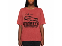 Rockinstone Back To The Future Movie Emmetts Heather Red Adult T-shirt Size:s