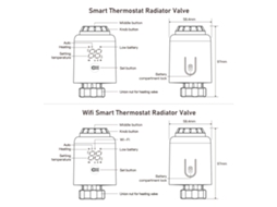 Primerox válvula de Radiador com Termostato Inteligente Zigbee Controle App Alexa Compatível