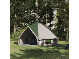 Vidaxl Tenda Teepee Para 8 Pessoas 8 Pessoa Verde E Branco