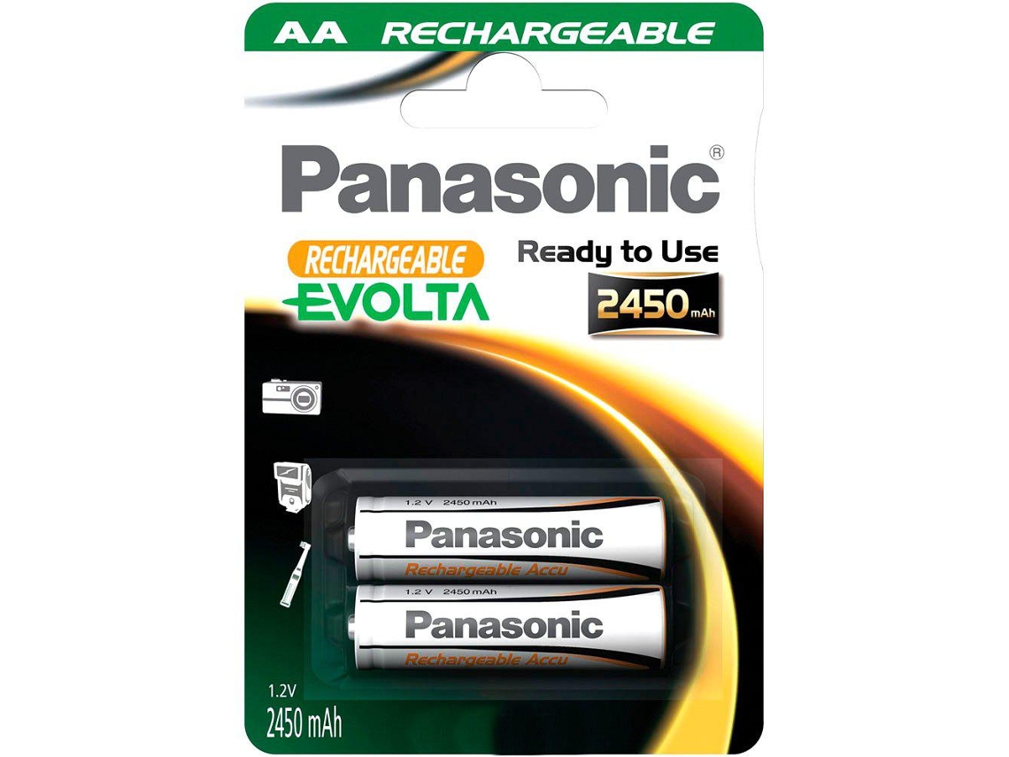 Panasonic 1X2 Nimh Mignon Aa 2450Mah Rechargeable Evolta