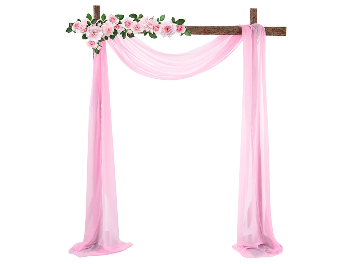 Cortina LAXISCREED de Chiffon com Contraste para Casamento e Fotografia ao Ar Livre