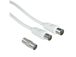 Cabo Coaxial HAMA Branco