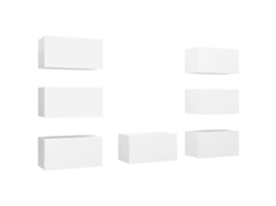 Tv Cabinet Set, Tv Cabinet Sets Vidaxl Branco Madeira Processada (n/a)