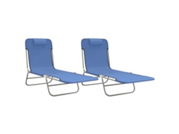 Sun Lounger, Sun Loungers Vidaxl Azul Aço (n/a)