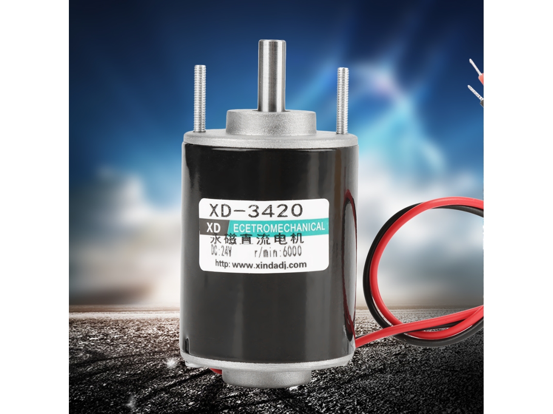 Motor De Corriente Continua De Imán Permanente Con Eje Hueco 30w Regulable De Velocidad (24v 6000rpm)