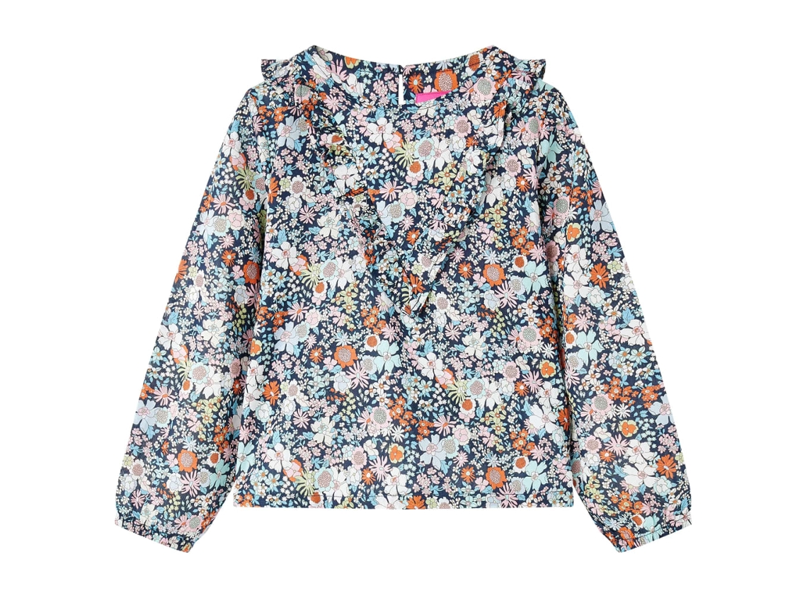 Camisola Manga Comprida Para Criança Azul-escuro 128
